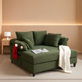 56-Inch Oversized Corduroy Lounge Chair With Armrests-0
