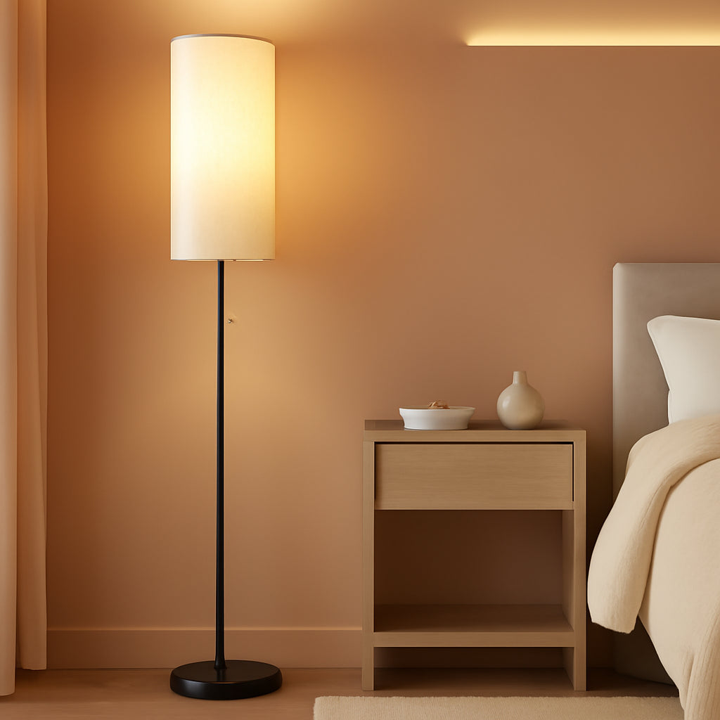 Tall Black Floorstanding Lamp Triple Color Temperatures-0