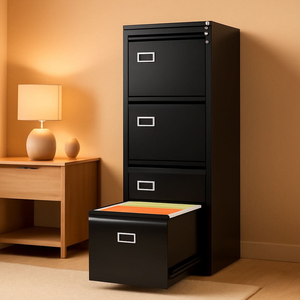 Four Drawer Filing Cabinet With Lock For Home Office-0
