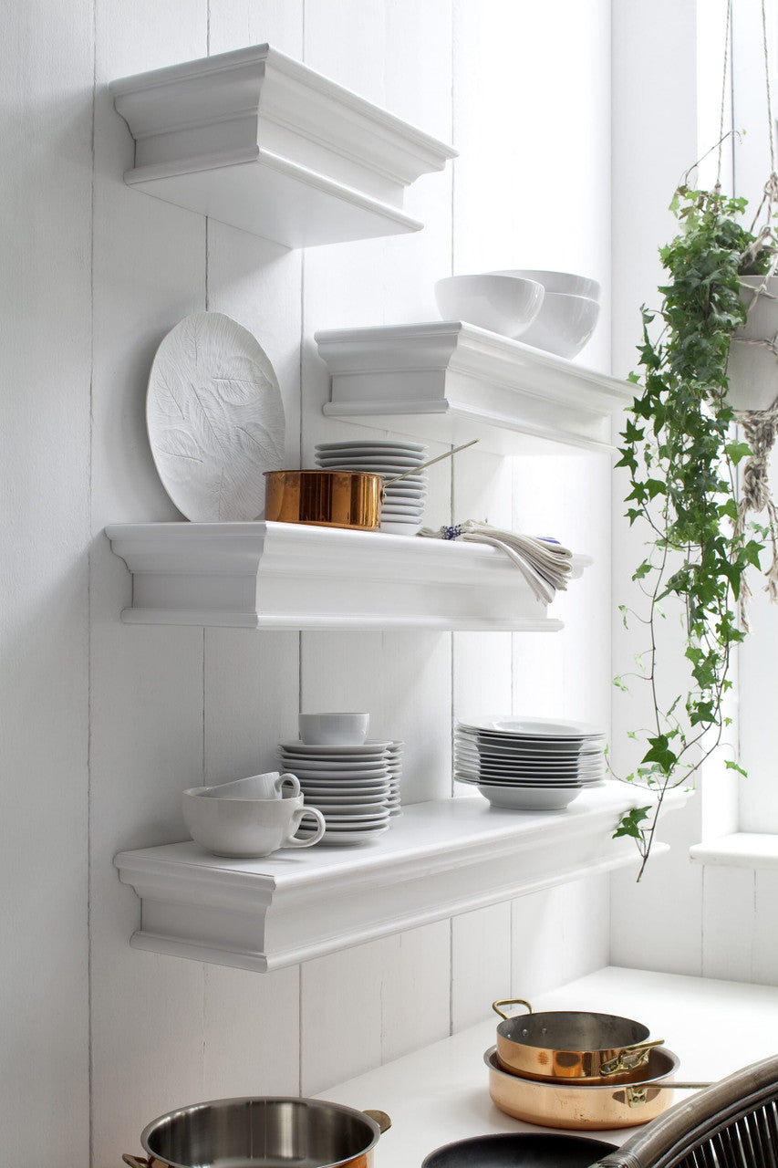 23" Classic White Floating Wall Shelf-4
