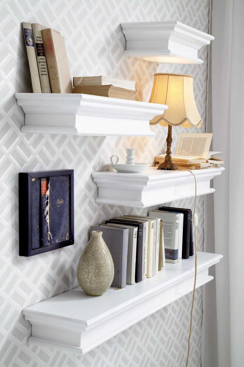 23" Classic White Floating Wall Shelf-5