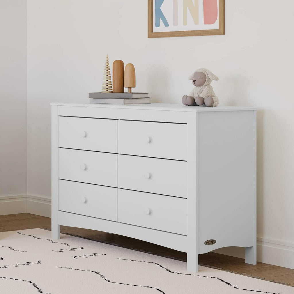 Noah White Six Drawer Dresser GREENGUARD Gold Certified-1