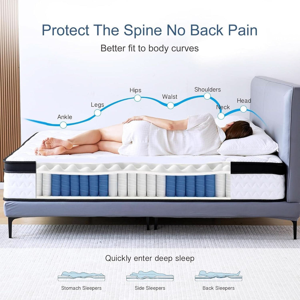 Full Size 10 Inch Hybrid Mattress Certipur US Certified-3