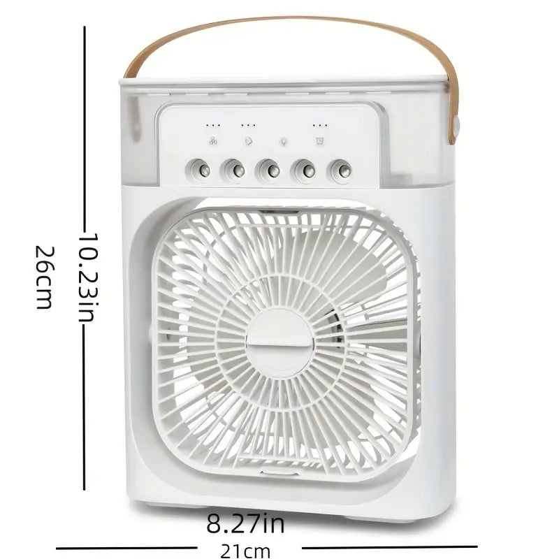 Portable Mini Air Cooler Fan with Humidifier – USB Personal Evaporative Cooler for Home & Office