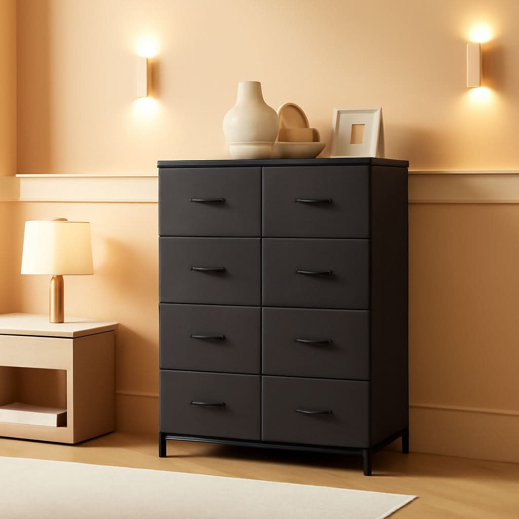 Tall Fabric Dresser With 8 Drawers For Bedroom Storage-0