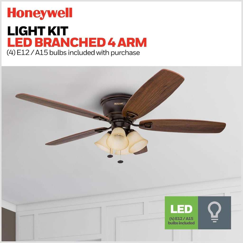 52-Inch Oil-Rubbed Bronze Ceiling Fan With LED Light-3
