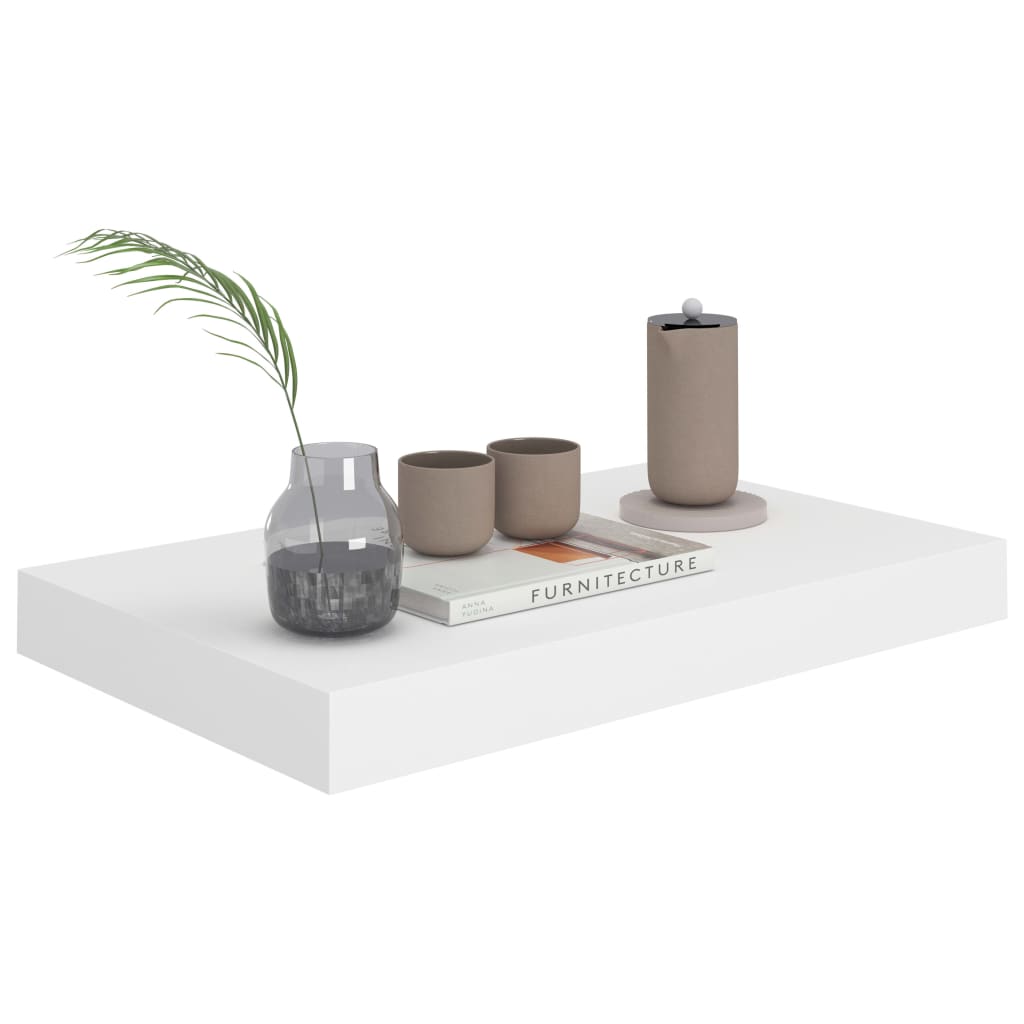 NNEVL Floating Wall Shelf White 40x23x3.8 cm MDF-2