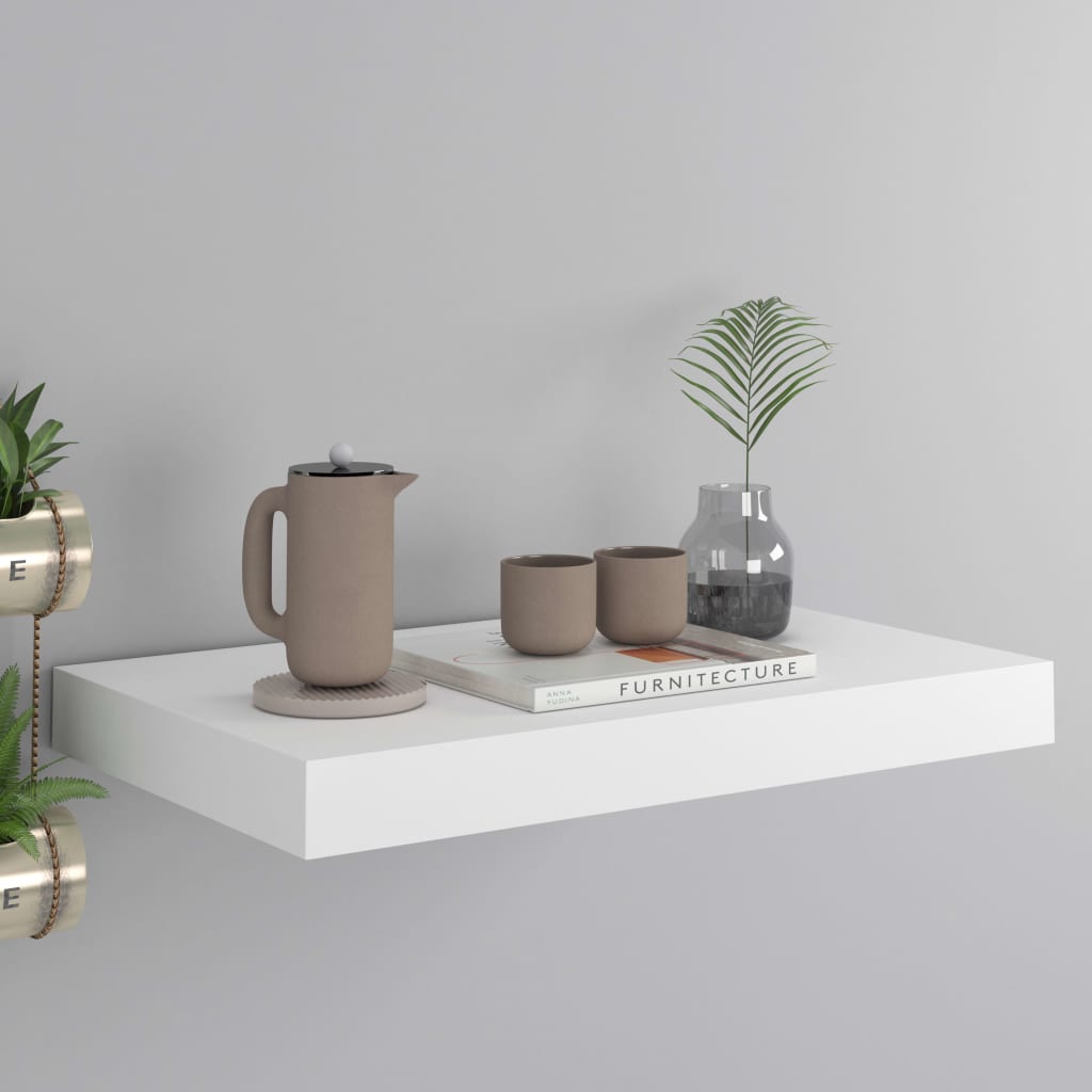 NNEVL Floating Wall Shelf White 40x23x3.8 cm MDF-0