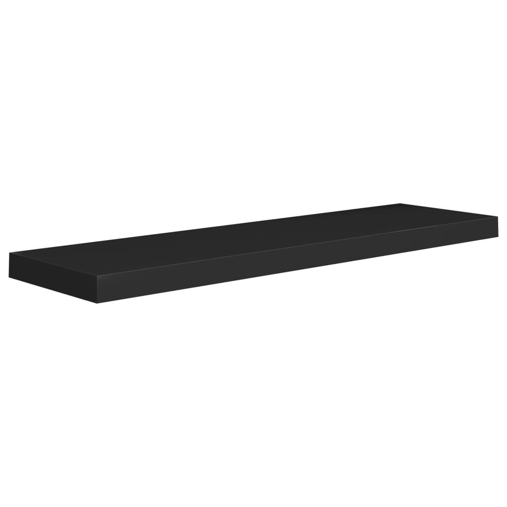 NNEVL Floating Wall Shelf Black 90x23.5x3.8 cm MDF-1