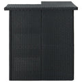 NNEVL 16 Piece Garden Bar Set with Cushions Poly Rattan Black
