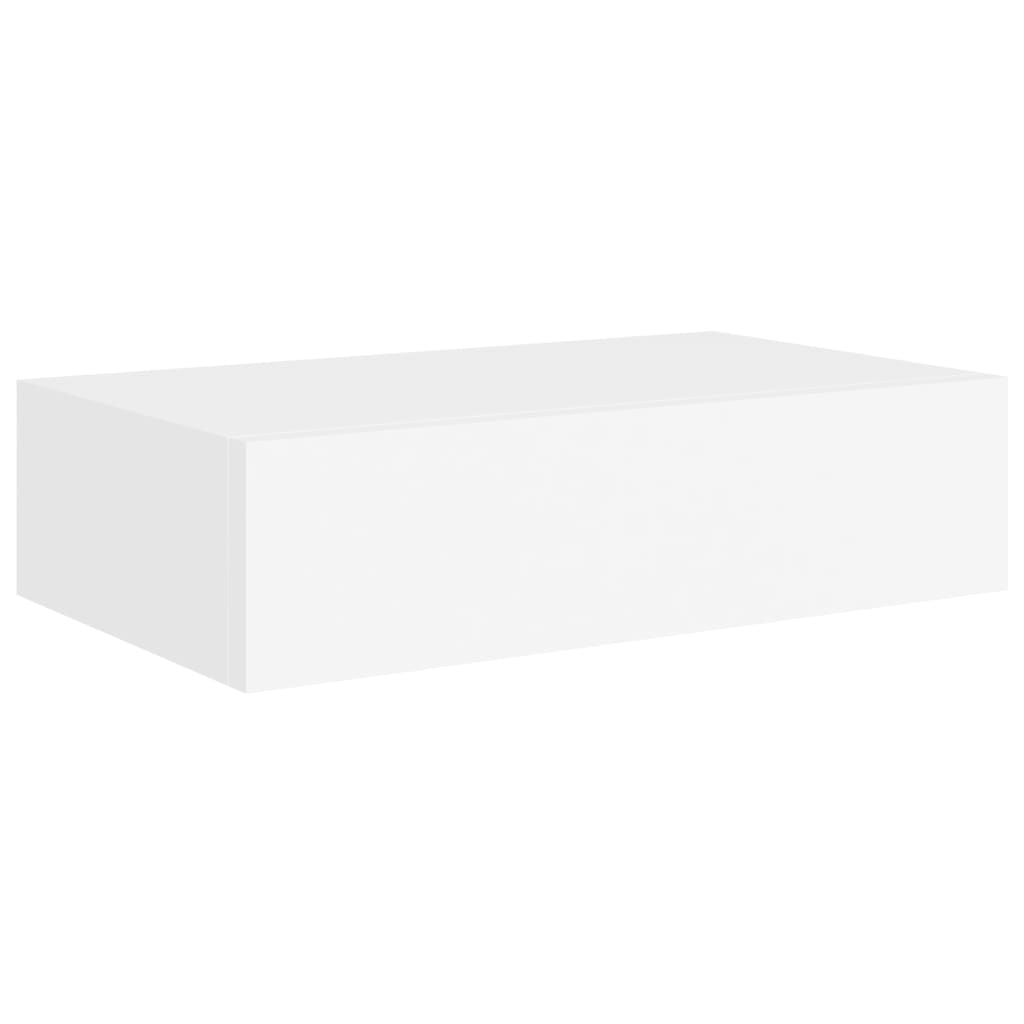 NNEVL Wall-mounted Drawer Shelf White 40x23.5x10cm MDF-1