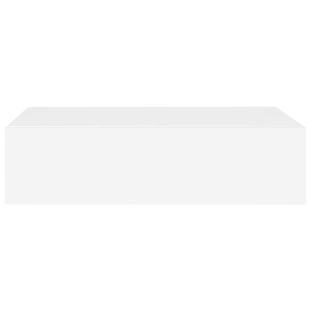 NNEVL Wall-mounted Drawer Shelf White 40x23.5x10cm MDF-3