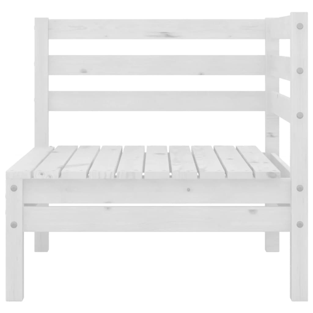 NNEVL 3 Piece Garden Lounge Set Solid Pinewood White