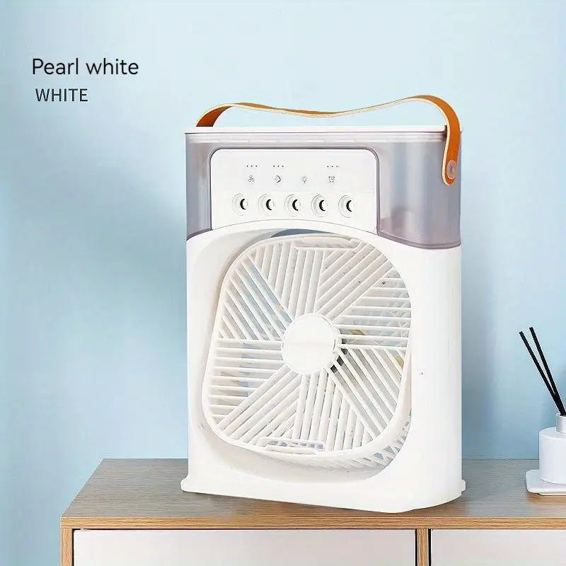 Portable Mini Air Cooler Fan with Humidifier – USB Personal Evaporative Cooler for Home & Office