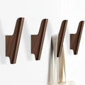 Walnut wall hooks 4 Pack Coat Hooks Wall Mount Hooks for Hanging Hat-0