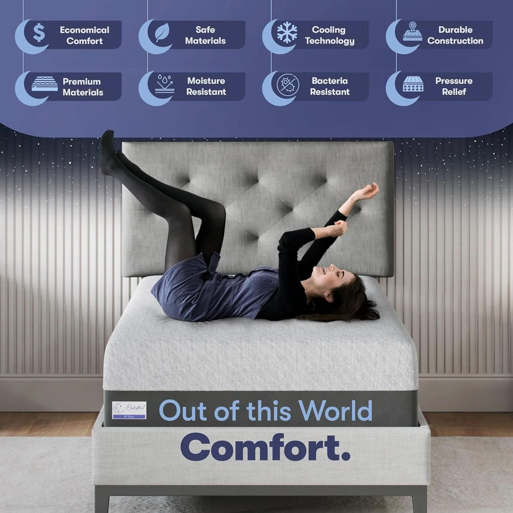 Cooling Gel Memory Foam Twin Mattress for Ultimate Comfort-2