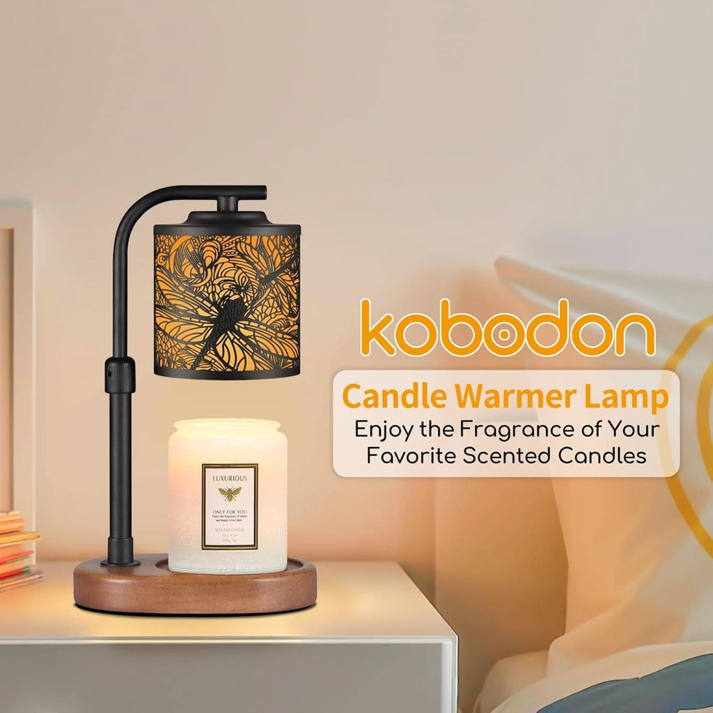 Dragonfly Copper Candle Warmer Lampshade With Timer-4