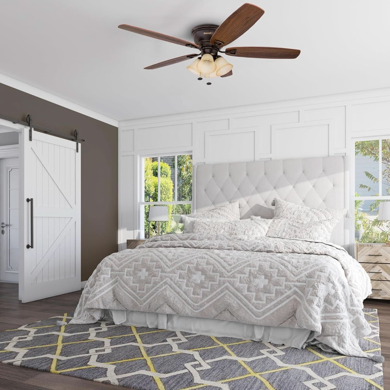 52-Inch Oil-Rubbed Bronze Ceiling Fan With LED Light-1