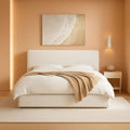 Queen Size Luxurious Upholstered Platform Bed Frame-0