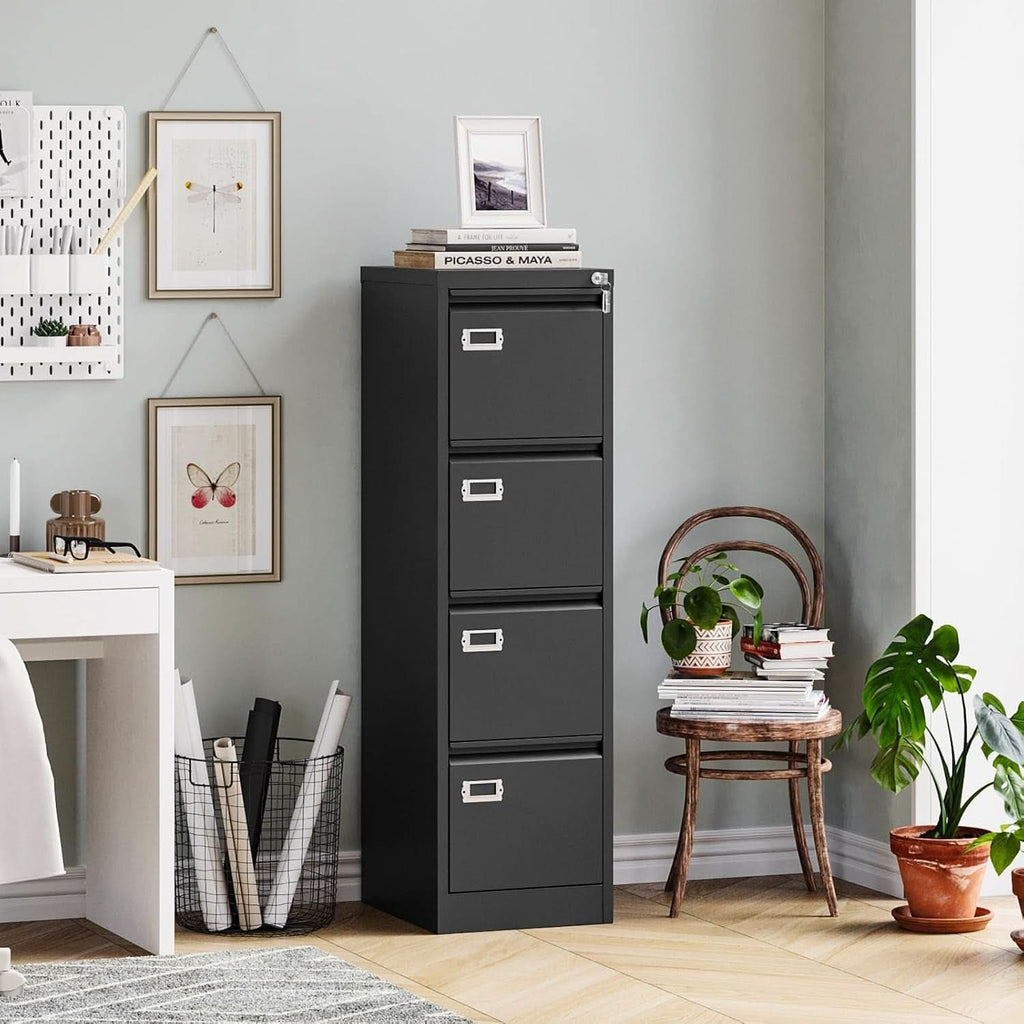 Four Drawer Filing Cabinet With Lock For Home Office-1