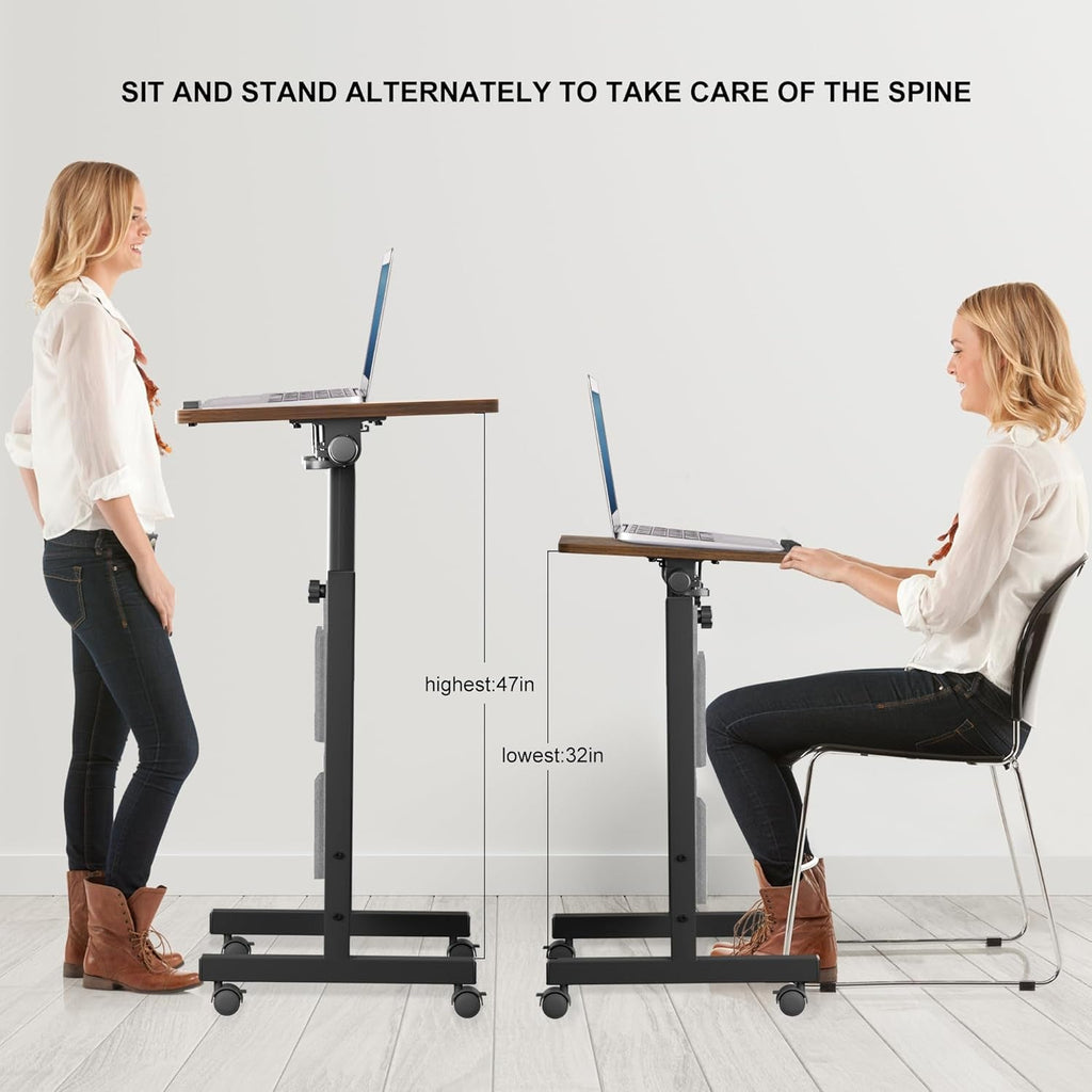 Height Adjustable Standing Desk 16x24 Inches Brown-2