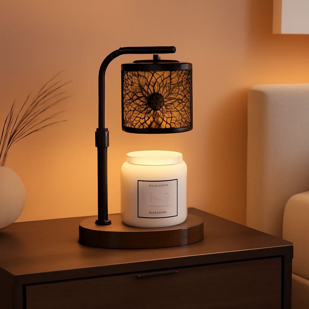 Dragonfly Copper Candle Warmer Lampshade With Timer-0